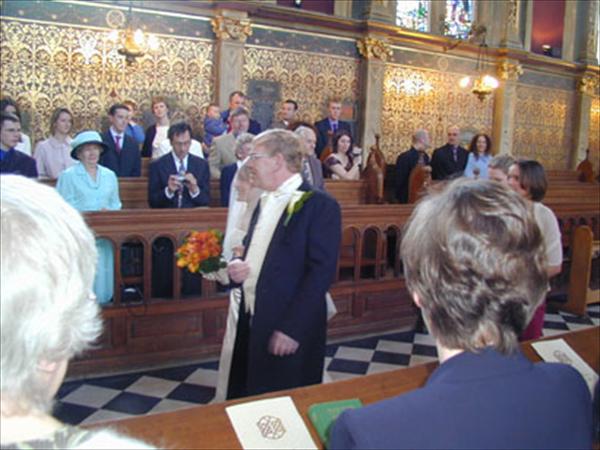 Walking up the aisle